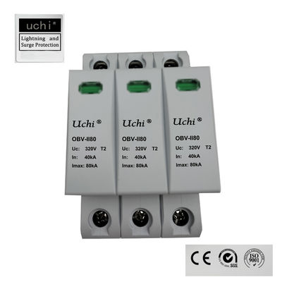 3 прибор защиты от перенапряжения SPD поляка 80kA для электрической системы 275V